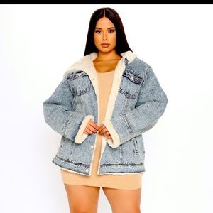 “On The Road Again” Faux Fur Lined Denim Jacket